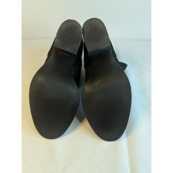Steve Madden Shepp Women’s Size 6 Black Suede Block Heel Comfort Ankle Booties - Picture 10 of 12